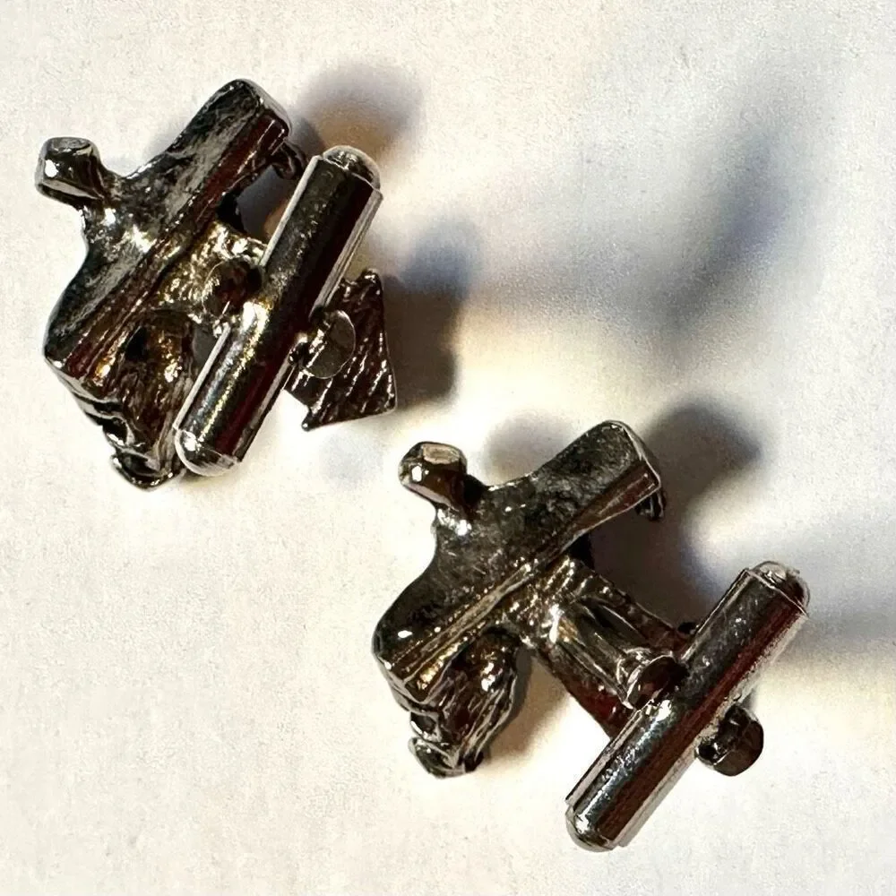 Hillbilly by outhouse silver tone cufflinks